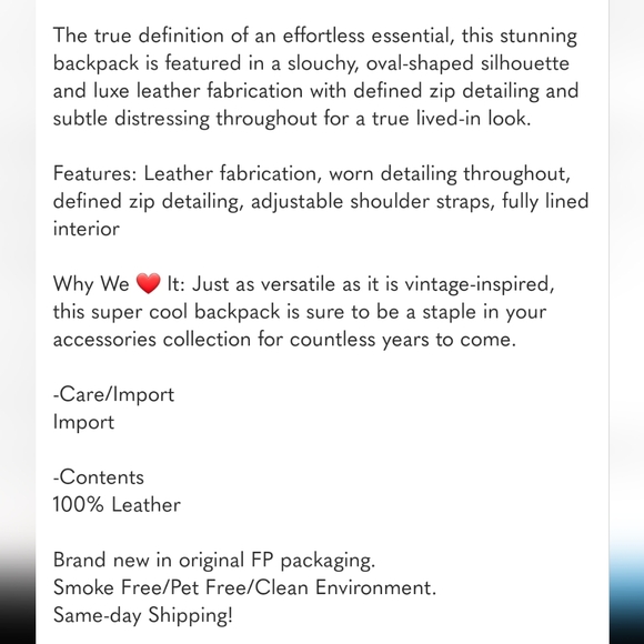 Free people☀️ West end back pack - Picture 4 of 7